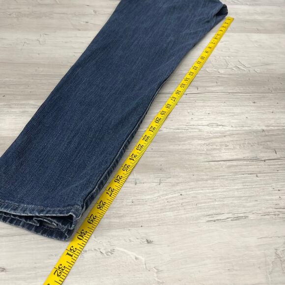 Levi's Blue High Rise Straight Skinny Leg Altered Denim Jeans 16M - Picture 12 of 12